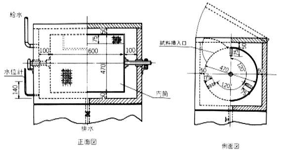 別図第1 水洗い洗たく機の洗たく槽