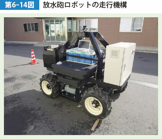 放水砲ロボットの走行機構