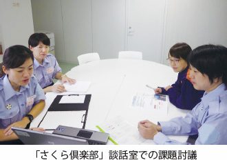 「さくら倶楽部」談話室での課題討議