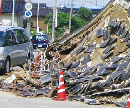 道路上のがれき