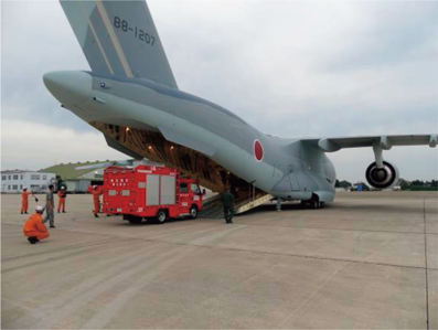 航空自衛隊輸送機による輸送状況