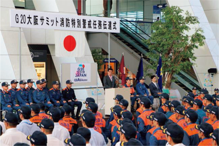 大阪市長による激励