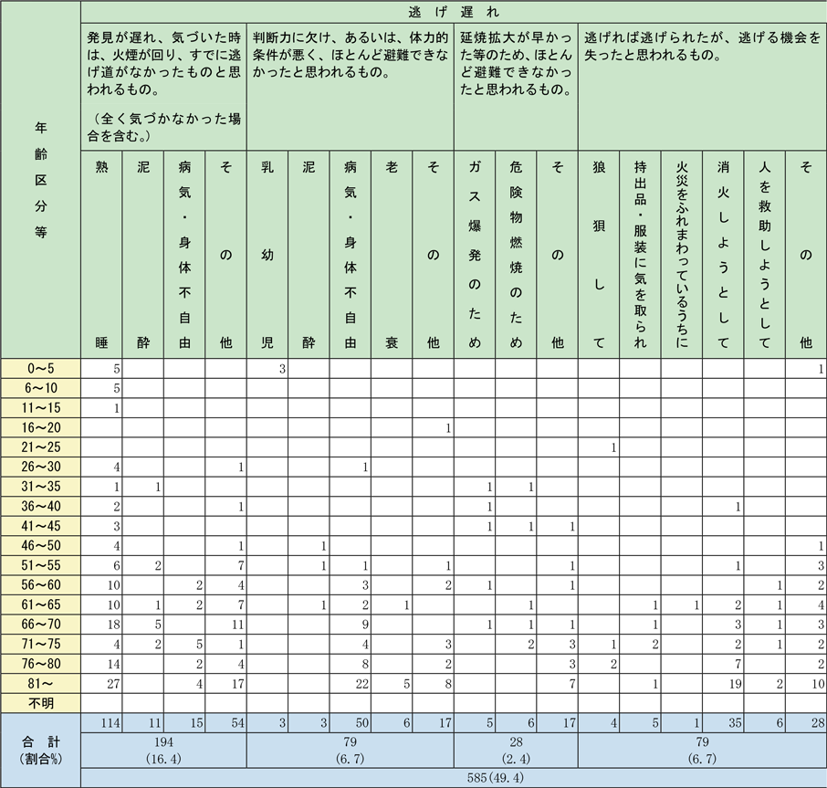 附属資料1-1-19　死に至った経過と年齢別の死者発生状況