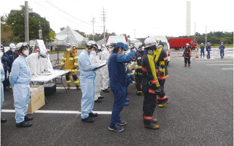 避難指示区域内における大規模火災対応訓練におけるスクリーニング活動