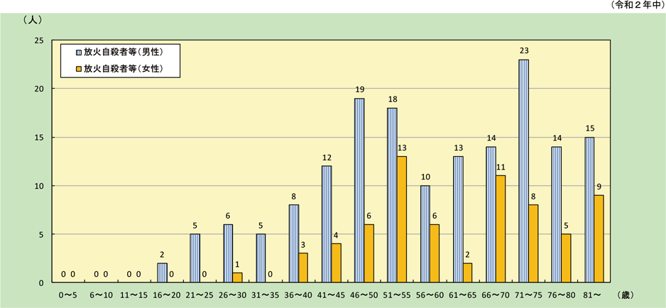 資料1-1-23　年齢別・性別放火自殺者等発生状況