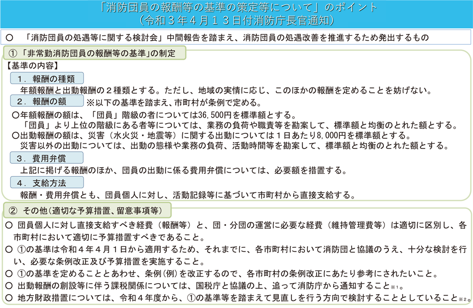 特集3-9図　消防団員の報酬等の基準