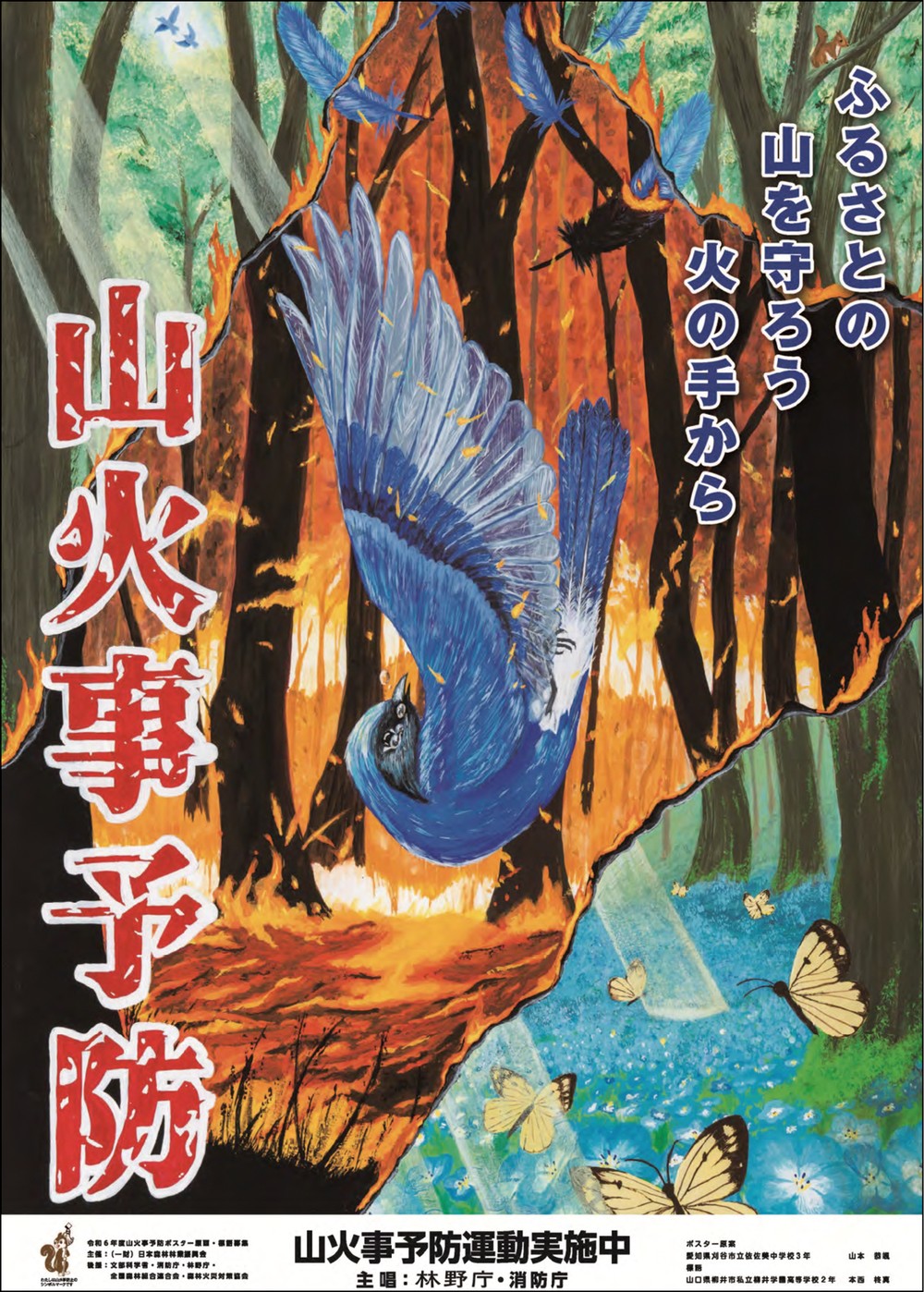 山火事予防ポスター