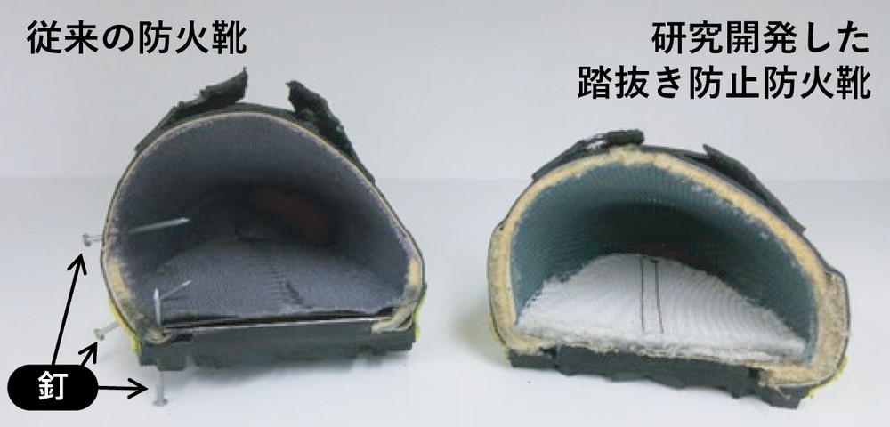 第6-8図 防火靴の試作品(カットモデル)