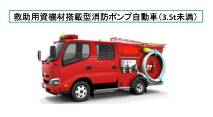 救助用資機材搭載型消防ポンプ自動車（3.5t未満）